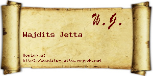 Wajdits Jetta névjegykártya